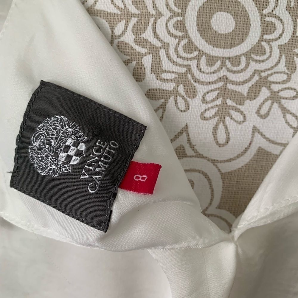VINCE CAMUTO WHITE FLOWY DRESS - Picture 4 of 7